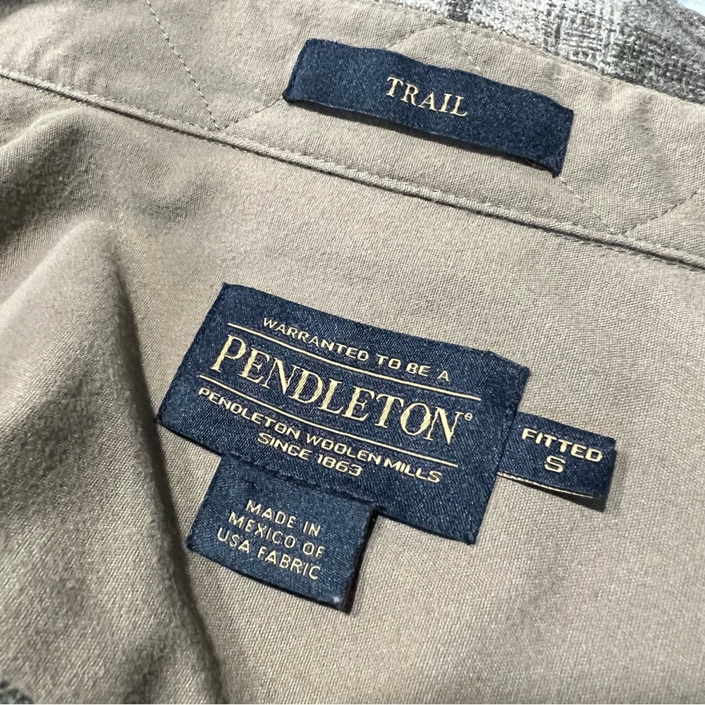 Pendleton Wool Plaid Trail Button Down Shirt Elbo… - image 2